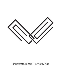 paper clip icon, logo template 