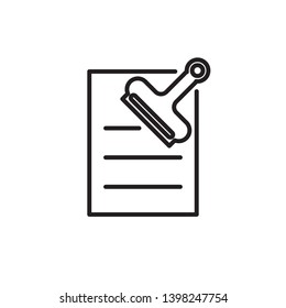 paper clip icon, logo template 