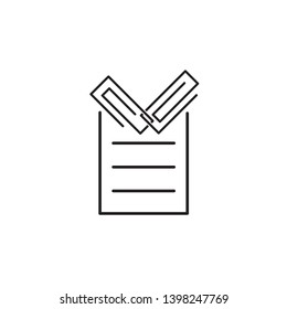 paper clip icon, logo template 