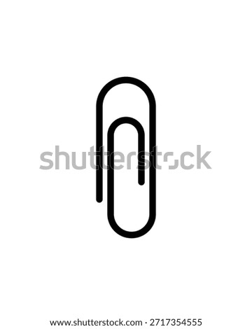 Paper Clip Icon Office Attachment Stationery Symbol Vector