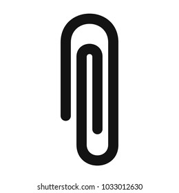 Paper clip icon on a white background. Vector illustration.