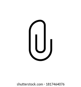 paper clip icon on white background