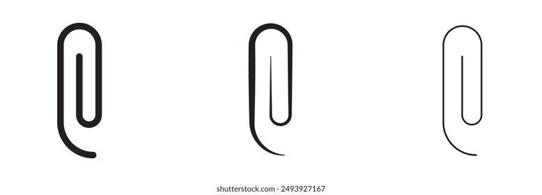 paper clip icon on a white background 
