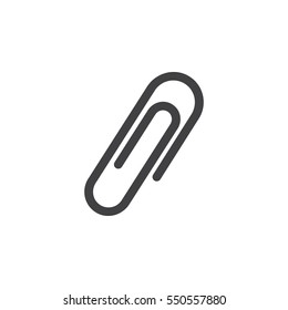 paper clip icon on the white background