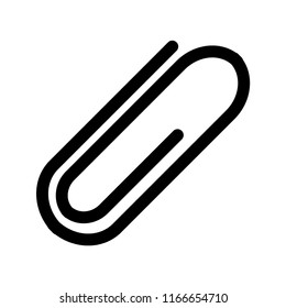 Paper clip icon as a part of stationery. EPS 10.