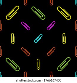 Icono de clip de papel Ilustración del vector de patrones sin inconvenientes Ilustración de arte