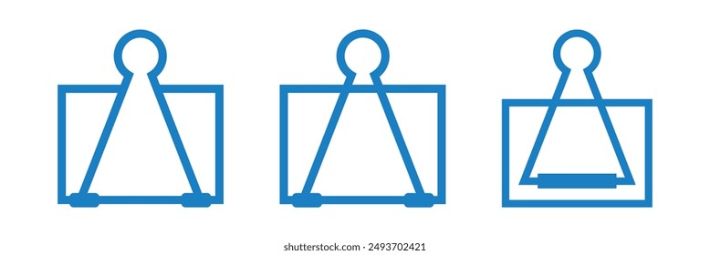 Paper clip icon set. paperclip office school icon vector. Paper clip.