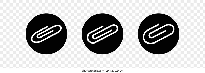 Paper clip icon set. paperclip office school icon vector. Paper clip.