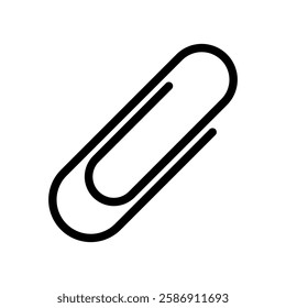 Paper clip icon set simple design
