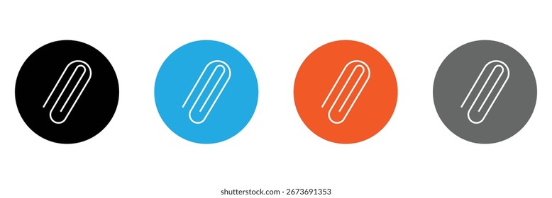 Paper clip icon set .Vector background .EPS 10 .