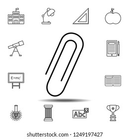 paper clip icon. Simple outline vector element of education set icons for UI and UX, website or mobile application