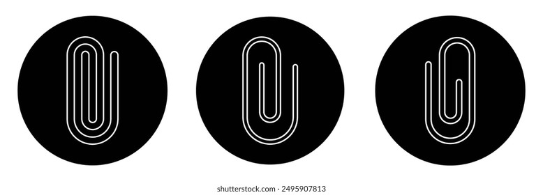 Paper clip icon. Simple outline style. Paperclip, attach, document clip, staple, fastener, page clamp, office concept. Thin line symbol. Vector isolated on white background. vector design eps 10