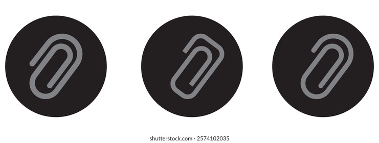 Paper clip icon. Simple outline style. Paperclip, attach, document clip, staple, fastener, page clamp, office concept. Thin line symbol. Vector isolated on white background.