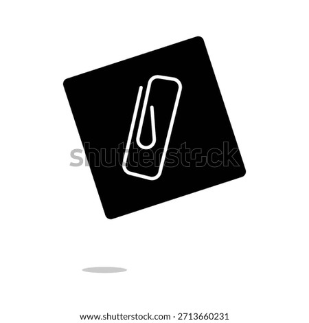 Paper clip icon. Simple outline style. Paperclip, attach, document clip, staple, fastener, page clamp, office concept. Thin line symbol. Vector isolated on white background. vector design eps 10 .