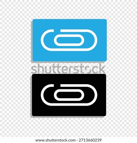 Paper clip icon. Simple outline style. Paperclip, attach, document clip, staple, fastener, page clamp, office concept. Thin line symbol. Vector isolated on white background. vector design eps 10 .