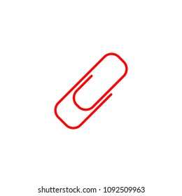 Paper clip icon. Paper clip symbol. Flat design. Stock - Vector illustration