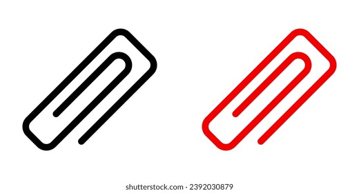 Paper clip Icon. symbol for mobile concept and web design. vector illustration