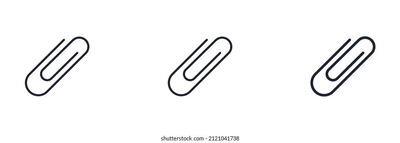 paper clip icon symbol template for graphic and web design collection logo vector illustration