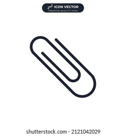 paper clip icon symbol template for graphic and web design collection logo vector illustration