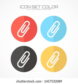 Paper clip icon in trendy flat style isolated on grey background. Paper clip icon page symbol for your web site design Paper clip icon logo, app, UI. Paper clip icon Vector illustration, EPS10.
