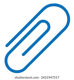 icono del clip de papel en el icono del vector de estilo plano