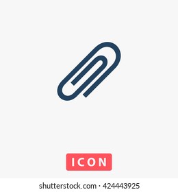 Paper Clip Icon Vector. 