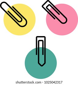 Paper Clip Icon Vector Art Illustration