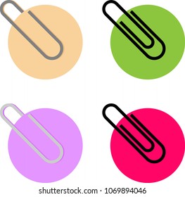 Paper Clip Icon Vector Art Illustration