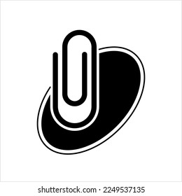 Icono de clip Icono de papel Ilustración de arte vectorial