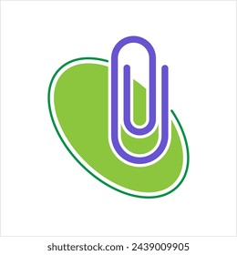 Paper Clip Icon Vector Art Illustration