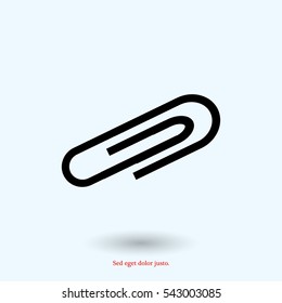 paper clip icon, vector best flat icon EPS