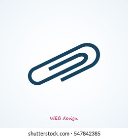 paper clip icon, vector best flat icon EPS