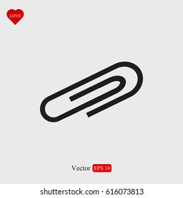 paper clip icon, vector best flat icon EPS