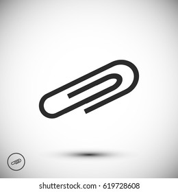 paper clip icon, vector best flat icon EPS