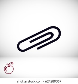 paper clip icon, vector best flat icon EPS