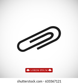 paper clip icon, vector best flat icon EPS