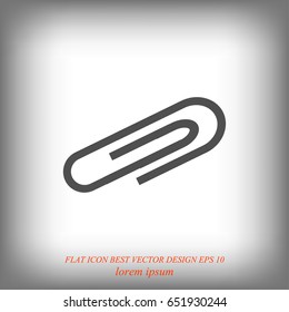 paper clip icon, vector best flat icon EPS
