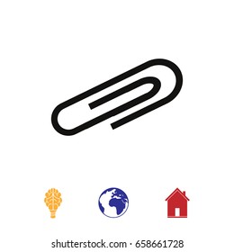 paper clip icon, vector best flat icon EPS