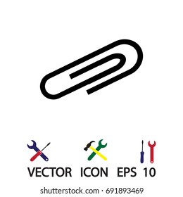 paper clip icon, vector best flat icon EPS