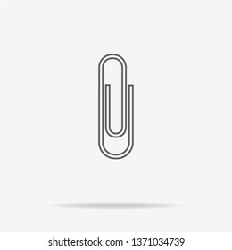 Paper clip icon. Vector concept illustration for design.