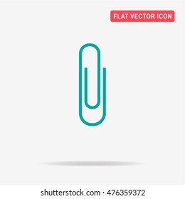 Paper clip icon. Vector concept illustration for design.