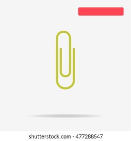 Paper clip icon. Vector concept illustration for design.