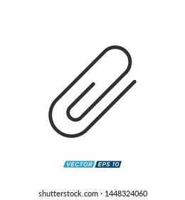 Paper Clip Icon Vector Design Illustration 