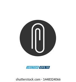 Paper Clip Icon Vector Design Illustration 