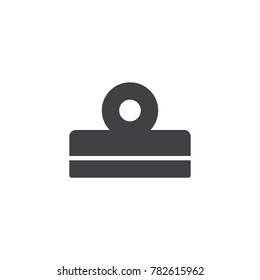 Paper clip icon vector, filled flat sign, solid pictogram isolated on white. Symbol, logo illustration.