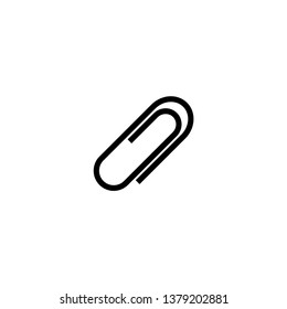 Paper clip icon vector. Flat design style on white background.