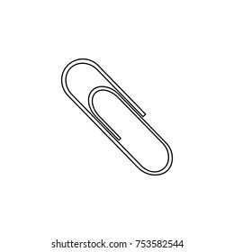 paper clip icon. Vector graduation Icon. Education, academic degree. Premium quality graphic design. Signs, outline symbols collection for websites, web design, mobile app on white background