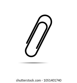 Paper clip icon. Vector illustration.