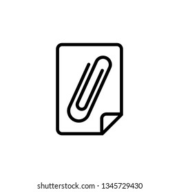 Paper Clip Icon Vector Illustration Logo Template
