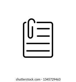Paper Clip Icon Vector Illustration Logo Template
